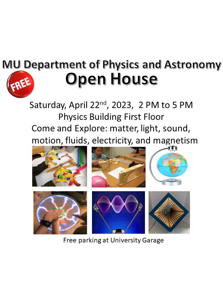 MU Department Of Physics And Astronomy Open House | Physics And ...